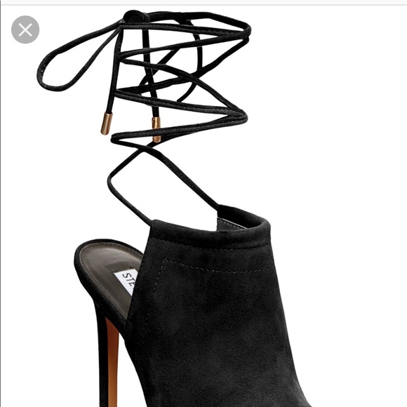 Price Drop Steve Madden Sophie Black Tie up sz 8 - Picture 2 of 7